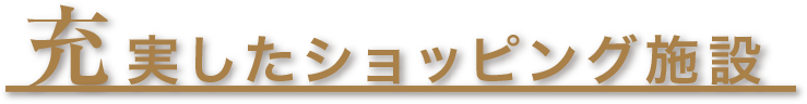 充実したショッピング施設