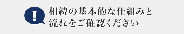 相続の基本的な仕組みと流れをご確認(rèn)ください。
