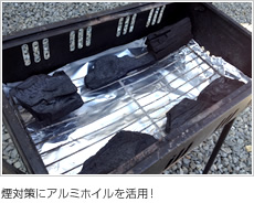 煙対策にアルミホイルを活用！