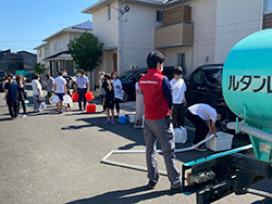 靜岡市清水區(qū)斷水エリア給水車支援活動