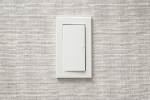 誰でも押しやすい大型のプレートスイッチ