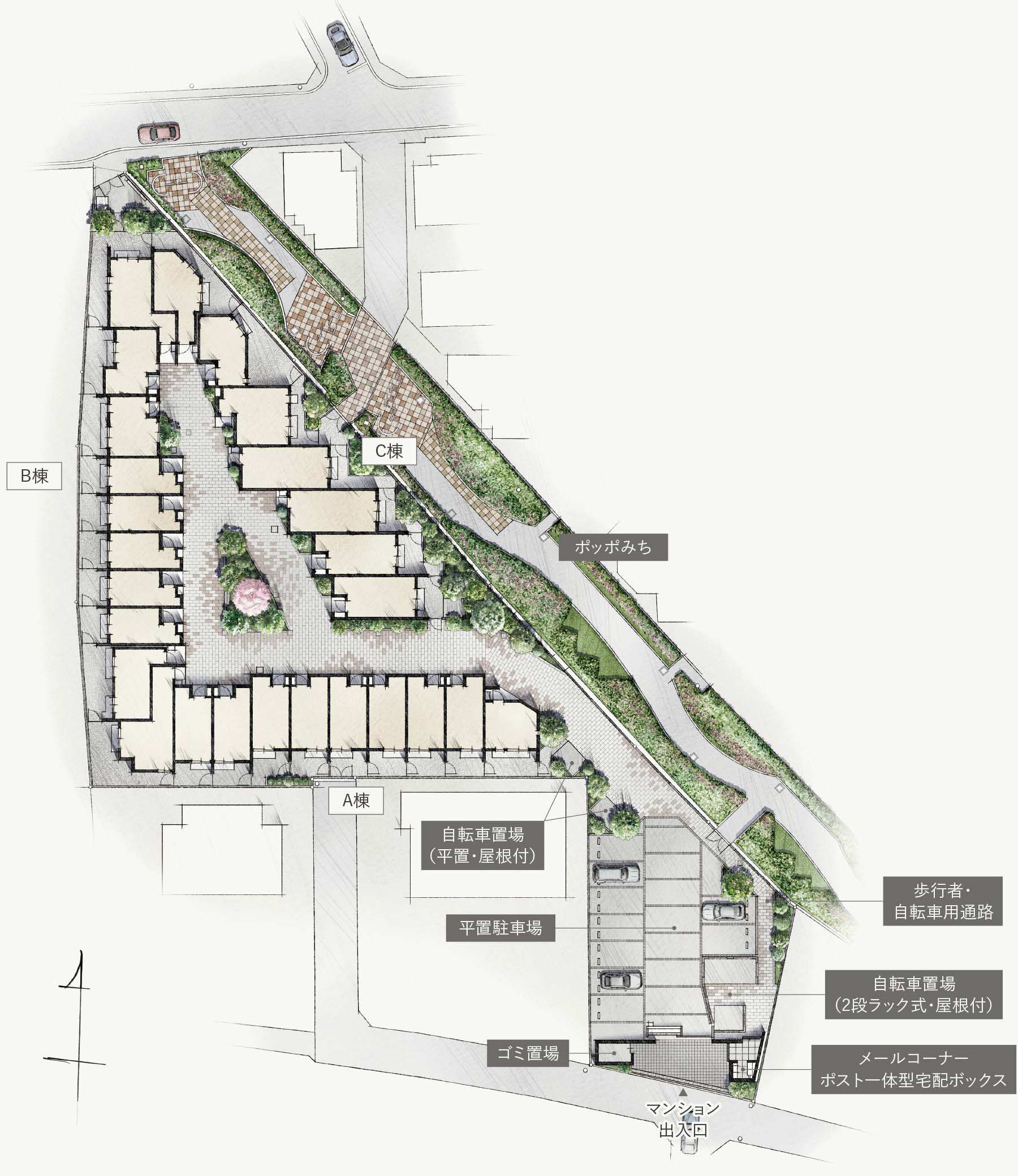 敷地配置イラスト