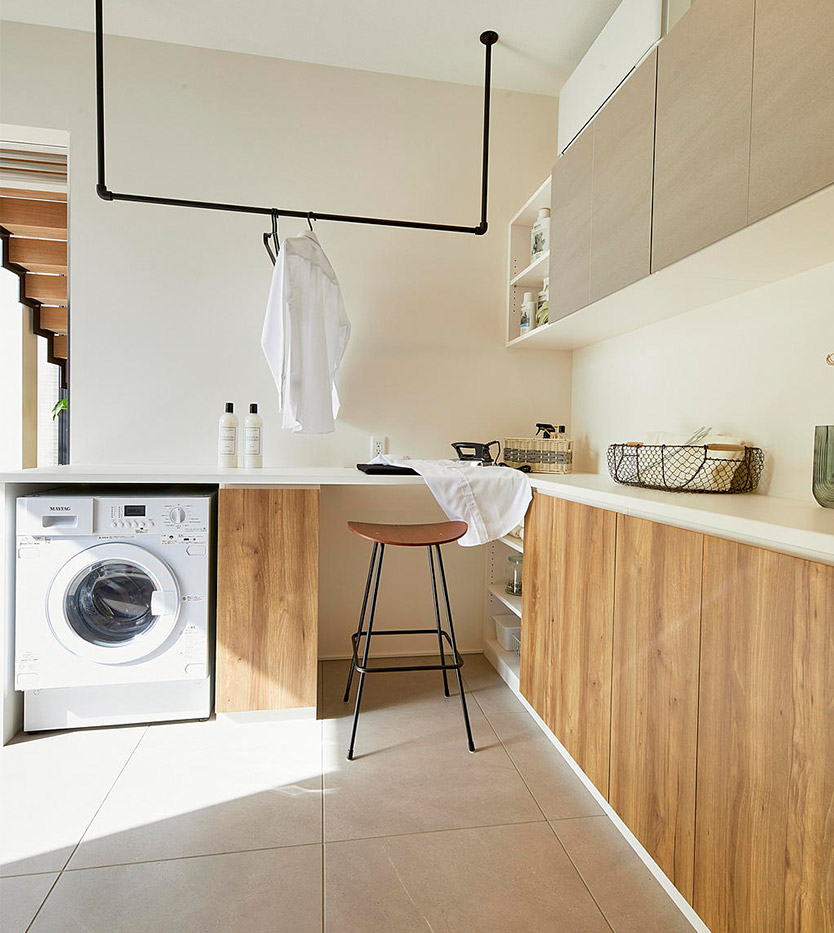 一戸建てのランドリールーム