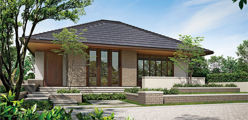 シンプルな平屋の外観