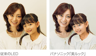 従來のLED/パナソニック「美ルック」