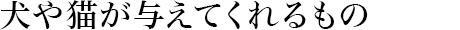 犬や貓が與えてくれるもの