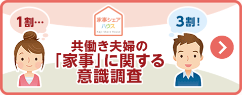 家事シェアハウス　共働き夫婦の「家事」に関する意識調(diào)査