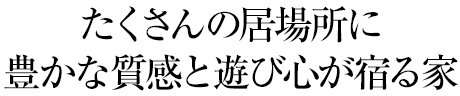 たくさんの居場所に豊かな質(zhì)感と遊び心が宿る家